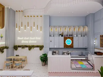 Ice-cream Shop Low-poly 3D model purchase