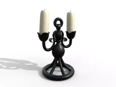 Stylized Candle Holder 3D model