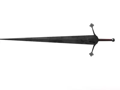 dark sword Free low-poly 3D model buy