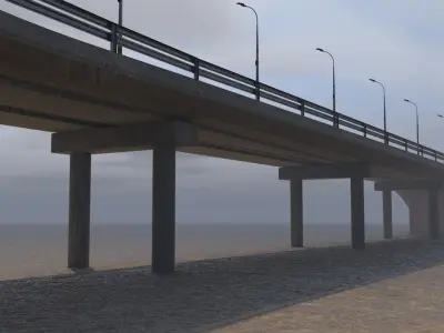 Highway bridge Free 3D model