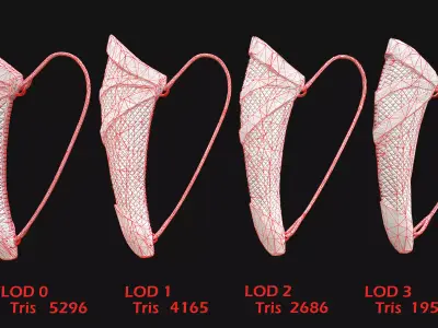 Medieval Quiver and Arrows Arrow Archer Set Low-poly 3D model