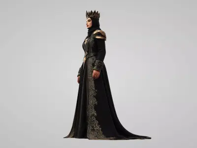  Medieval Queen 3D Model 3D model