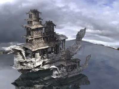 Chinese Treasure Ships 2 designs 3D model