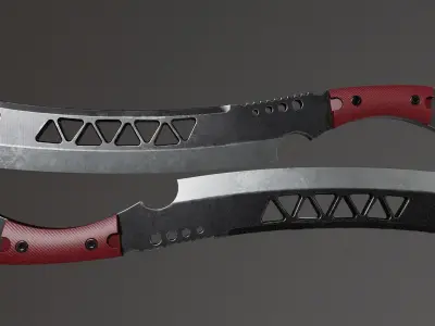Machete-Sci fi Low-poly 3D model