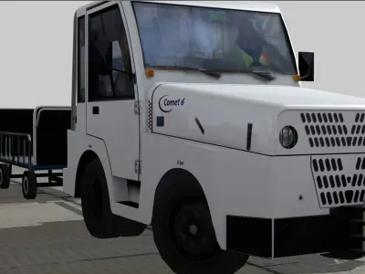 Mulag Comet 6 Towing tractor Low-poly 3D model