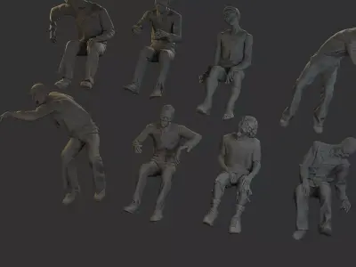 Casual Male Zombie CZ5 Pack1 3D print model