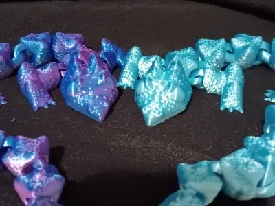 Lizard Dragon - articulated - flexi fidget toy - print in place 3D print model