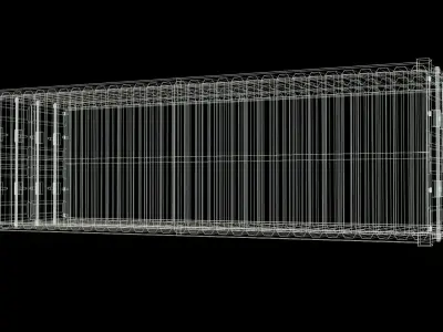trailer cargo container Low-poly 3D model