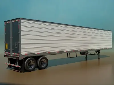 53 Foot Refrigerated Semi Trailer 3D model