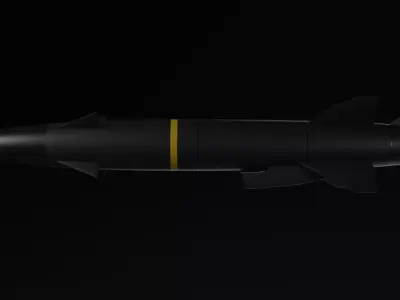 RBS 15 Mk 4 Anti-Ship Missile Rig Ready Low-poly 3D model