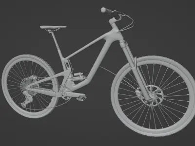 Bicycle gold mountain bike 3D model