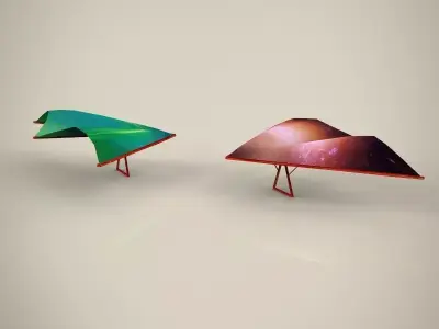 Hang Glider Low-poly 3D model get
