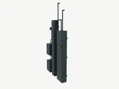 Switch boxes old Low-poly 3D model