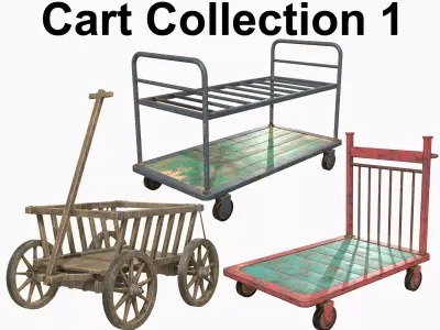 Cart Collection 1 3D Model Pack