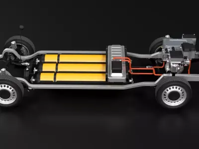 Hydrogen Fuel Cell Van Chassis 3D model
