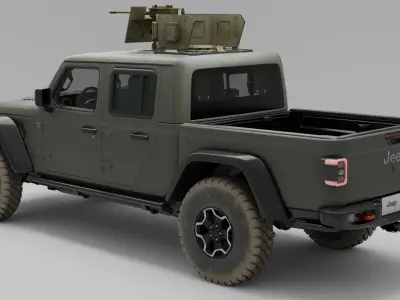 jeep gladiator armored Low-poly 3D model