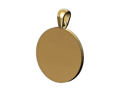 Greek key coin pendant with bail 3D print model