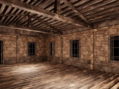 Medieval Houses 50- 4K Textures Game Ready Low-poly 3D model