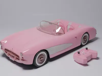 Corvette Low-poly 3D model