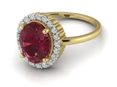 Women ring 3dm Render details 3D print model