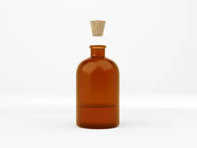 Medical Lab Chemical Bottle Realistic low poly 3D model Low-poly 3D model