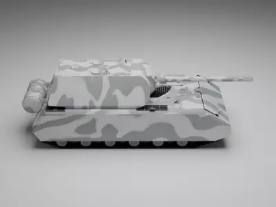 Panzer VIII Maus German Heavy Tank 3D model