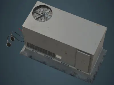 Rooftop AC Unit 2B Low-poly 3D model