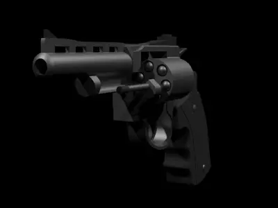 Simple Revolver Caliber 38 Free low-poly 3D model