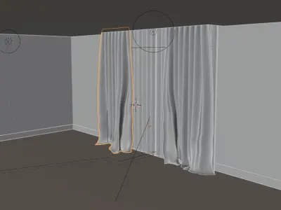 Modern curtains - model 2 Free 3D model