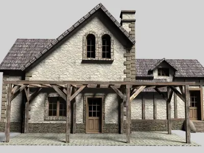 Old cottage house 3D model
