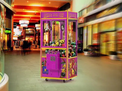 Claw Vending Machine with Toys 3D model