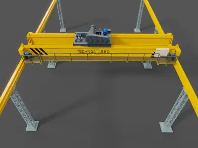 EOT Crane 3D Model Low-poly 3D model