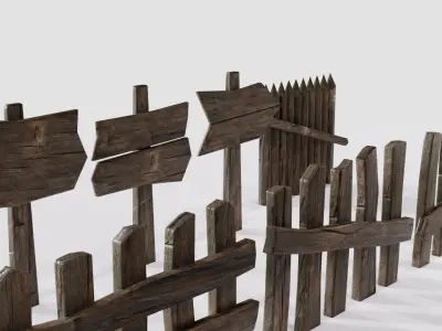 Wood Asset Pack Low-poly 3D model
