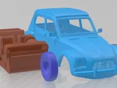 Citroen Dyane 1967 Printable Car  3D print model