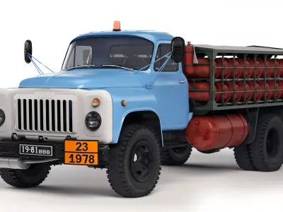 GAZ 53 GTK-40 1974 3D model