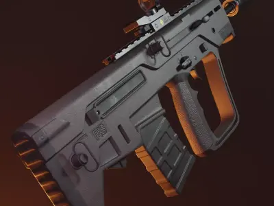 TAR 21 inspired rifle Low-poly 3D model