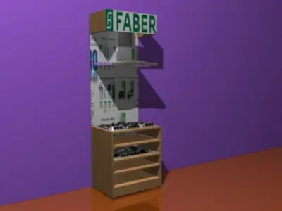 Chimney and Hob Display Stand 3D model