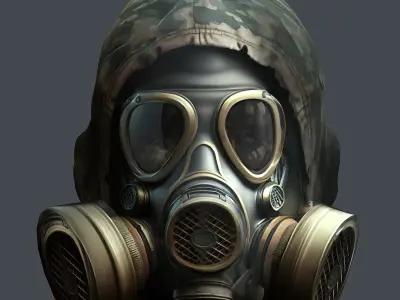 Helmet 3d model military combat Military Low-poly Low-poly 3D model 44