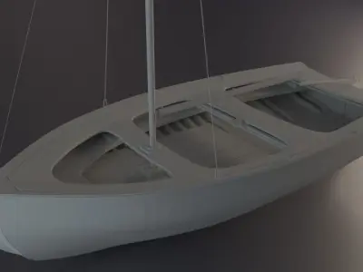 boat dinghy  3D model