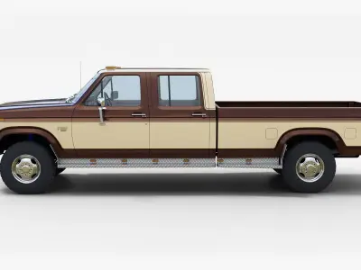 1986 Ford F-350 Crewcab Dually 3D model