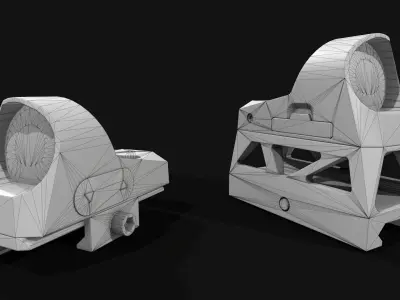 Sig Sauer Romeo3 Miniture Reflex Sight Low-poly 3D model