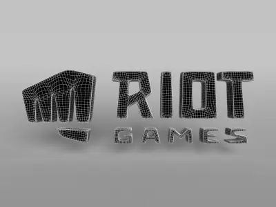Riot Logo 001 Free low-poly 3D model