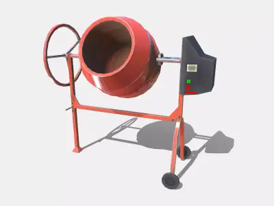 Cement Mixer Low-poly 3D model get
