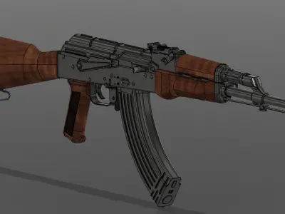 AK 47 3D model 7