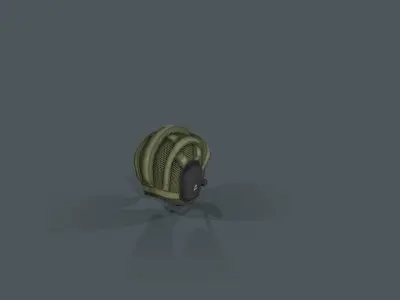 Chinese Tankman Helmet TMT5 Low-poly 3D model