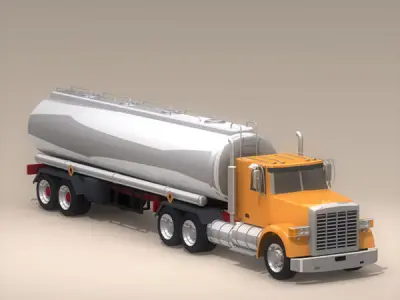 US tanker truck 3D model