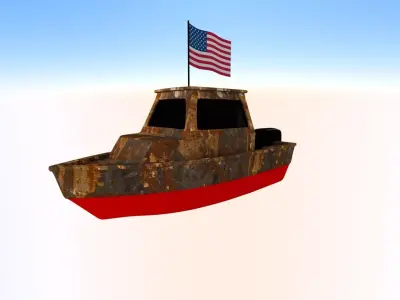 USA Fishing Boat 3D model