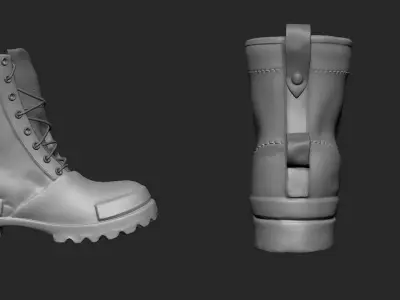 Boots military boot Low-poly 3D model purchase