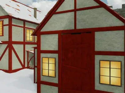 Winter Castle Town 3D model by hamidpooya