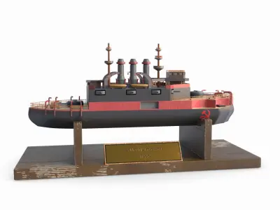 Model Ship steam 3D model